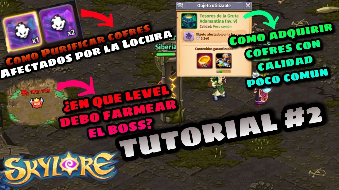 TUTORIAL DE SKYLORE EN ESPAÑOL #2 PURIFICACION DE COFRES Y LV DE FARMEO DE BOSS
