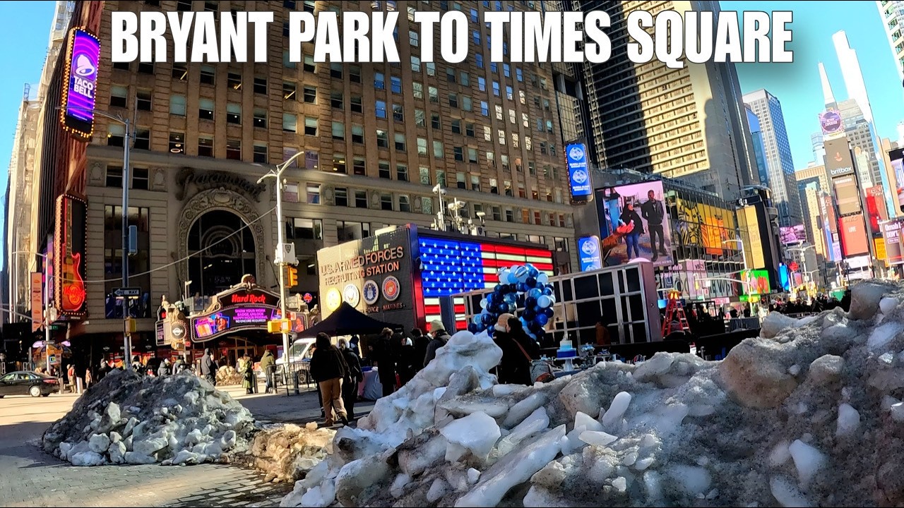 NYC Winter Walk | Bryant Park to Times Square | Feb 9 Afternoon