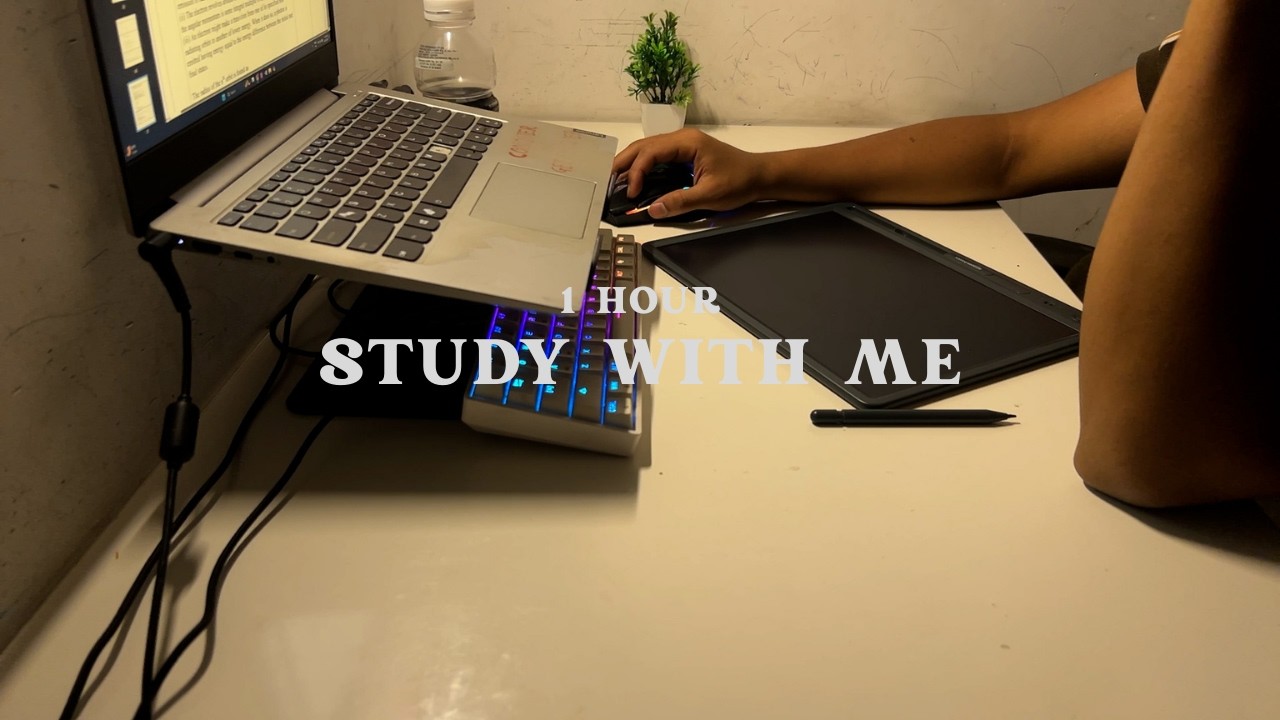 1 HOUR STUDY WITH ME on a RAINY DAY | NO Background noise, Rain Sound, No Music, /ADVIK