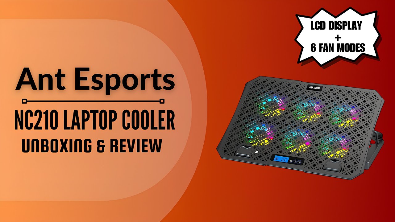 Ant Esports NC210 Laptop Cooler | LCD Display + Fan Modes | Full Unboxing & Review