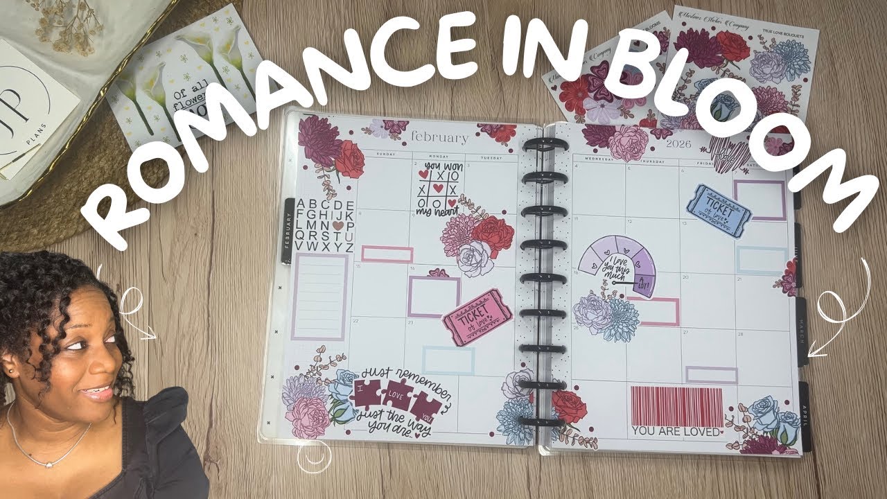 Romance in Bloom Sticker Unboxing | February Monthly Plan With Me