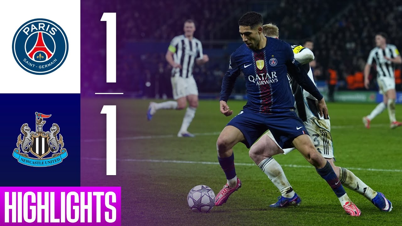 Match nul pour terminer la phase de ligue I PSG 🆚 Newcastle, le résumé du match 