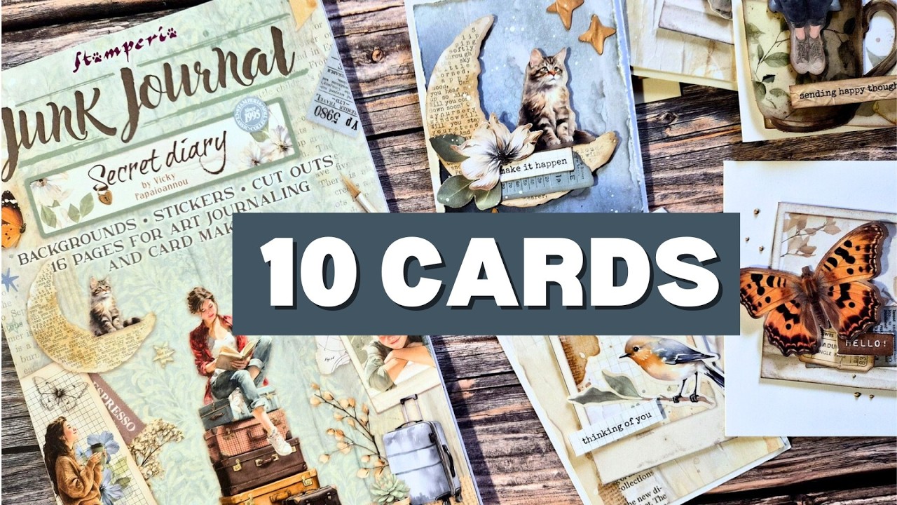10 cards using JUST 1 paper pad !