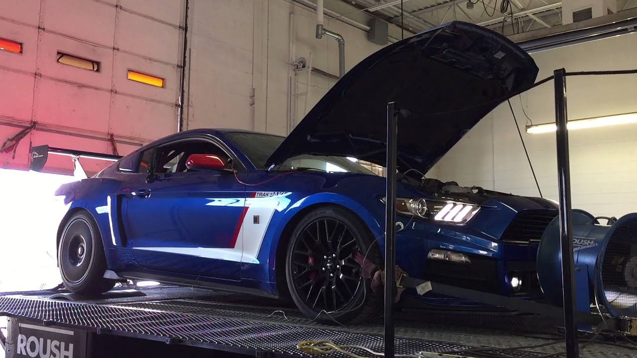 747RWHP ROUSH Performance Supercharged 2015 Mustang Dyno 93 octane