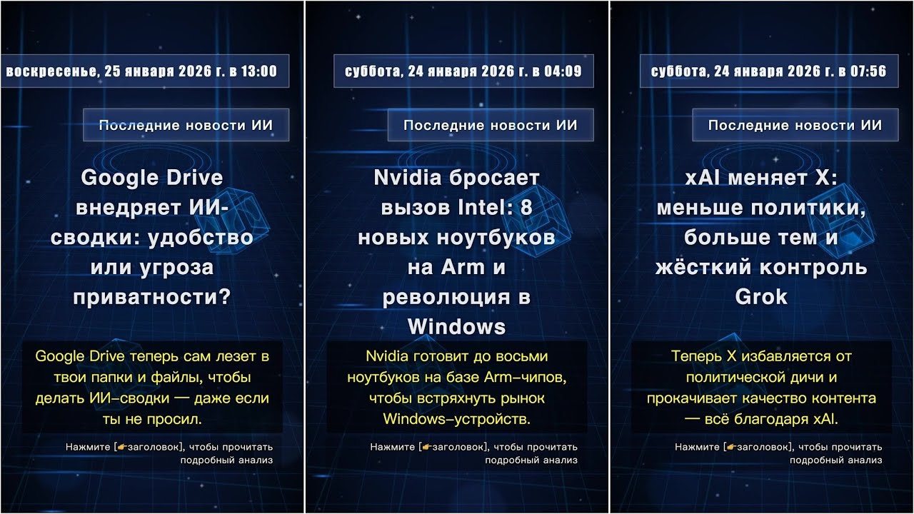 Новости технологий ИИ: понедельник, 26 января 2026 г. в 15:09 #QixNewsAI