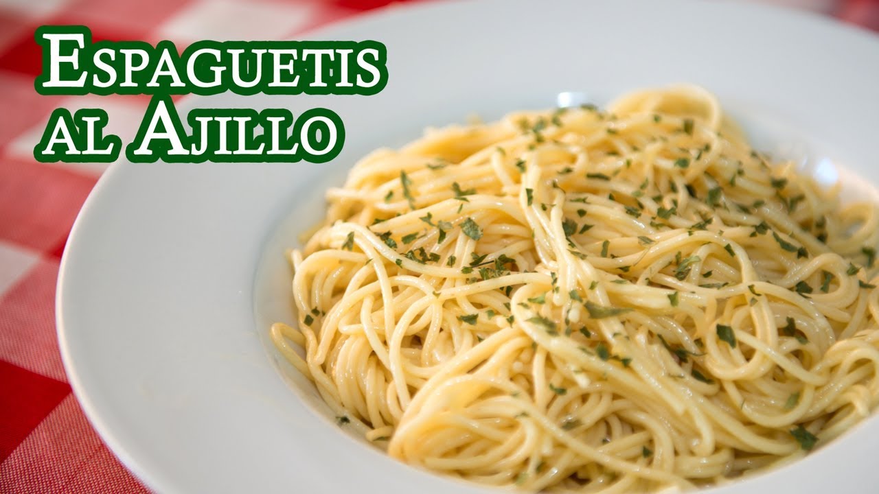 Espaguetis al Ajillo La Receta Mas Facil, Barata y Riquisima