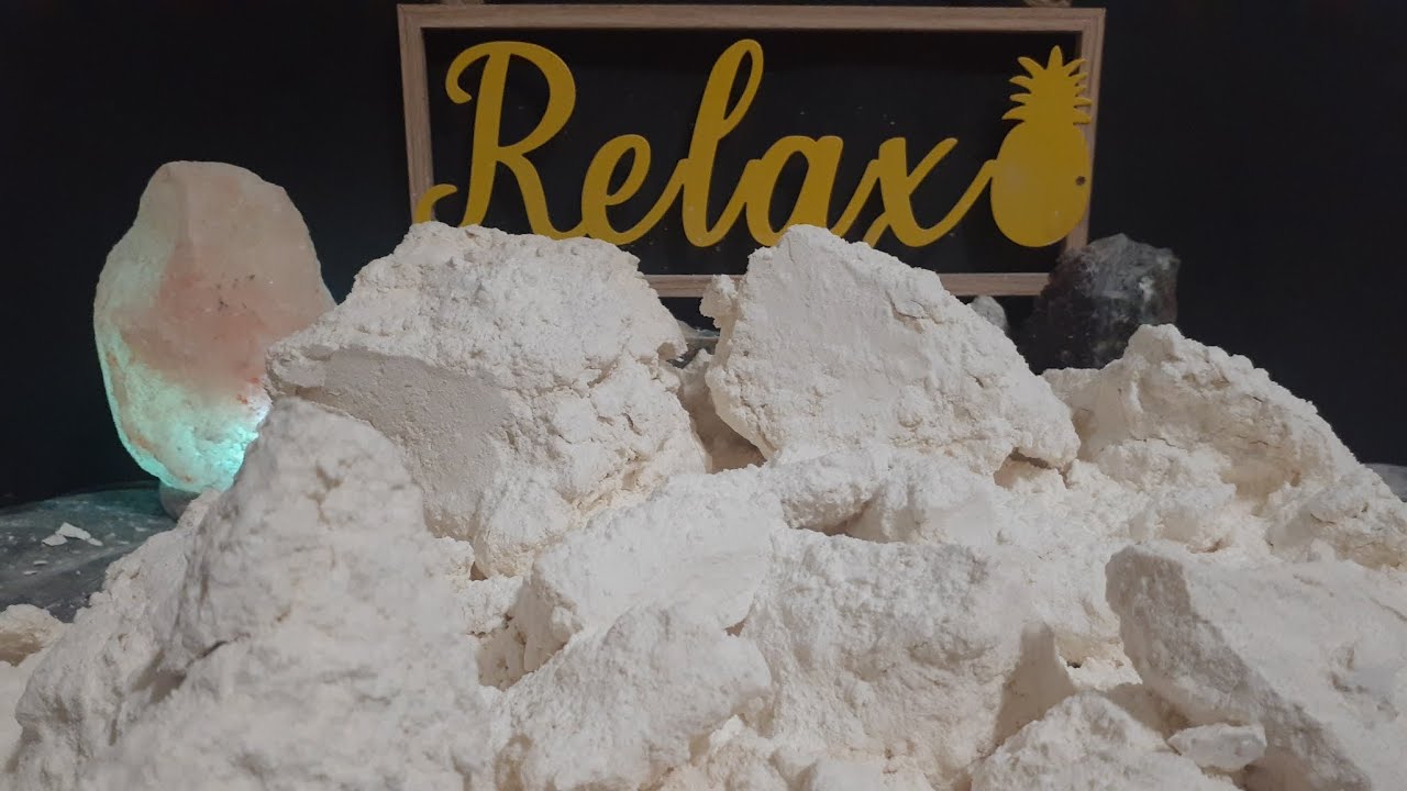 Asmr relax pure white baking soda, cornstarch powder plate #oddlysatisfyingvideo #fyp