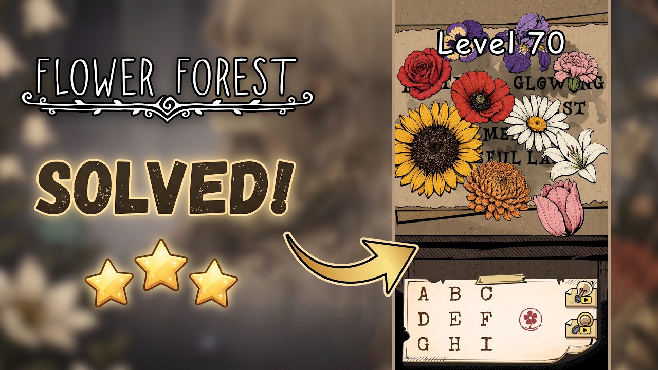 🌸 Flower Forest - Word Puzzle | Level 70 Walkthrough & Solution [iOS/Android] 🧠