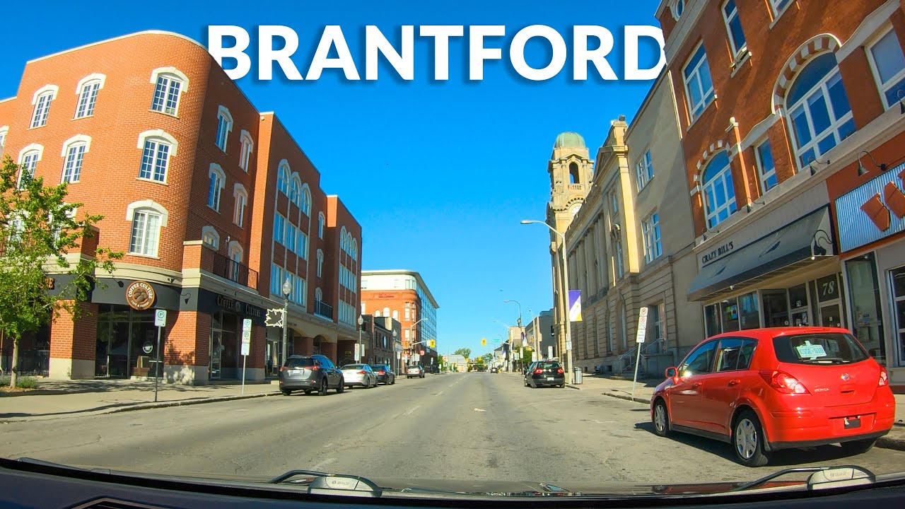 Brantford Downtown Drive 4K - Ontario, Canada