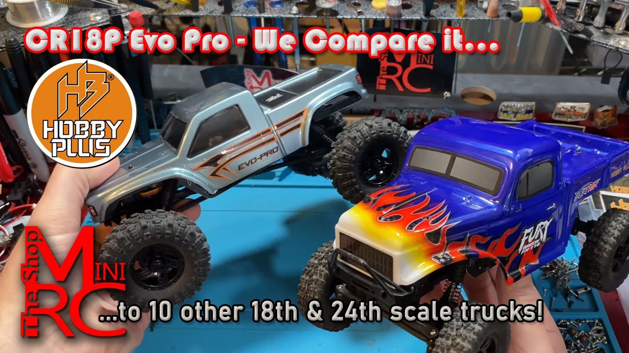 Comparing the CR18P Evo Pro from Hobby Plus to 10 Other Mini RC Crawlers!!
