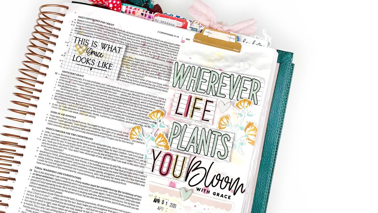Bible Journaling Process | GRACE | Felicity Jane