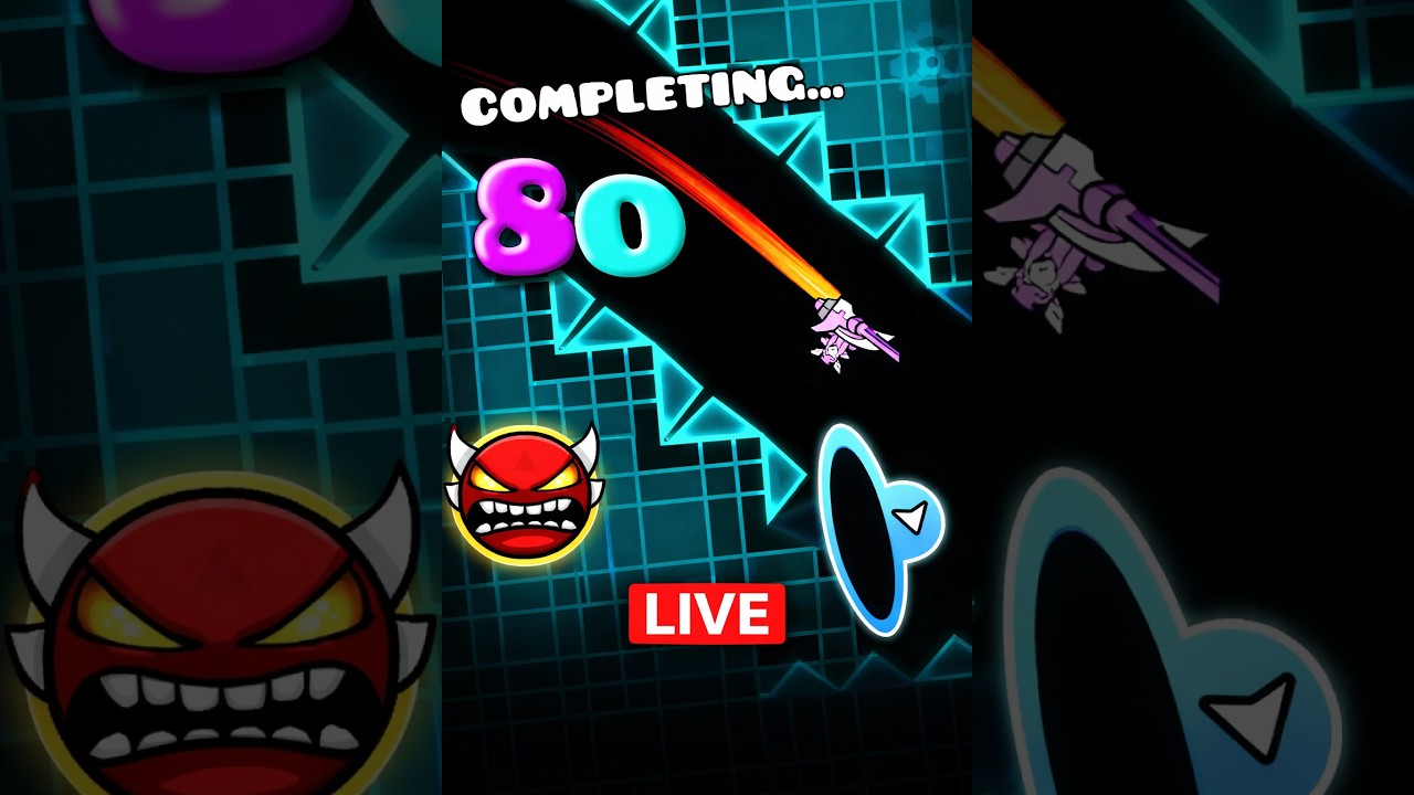 COMPLETING 8o!!! / INSANE DEMON / Malu7v7 / ENG & ESP / #geometrydash #live #shorts