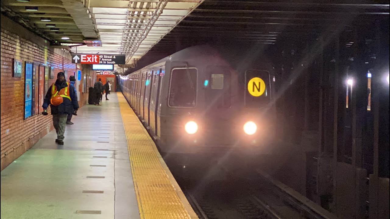 BMT Broadway Subway: R46, R68/A, & R160 (N) (R) (W) Local & (Q) Express trains @ 49th Street