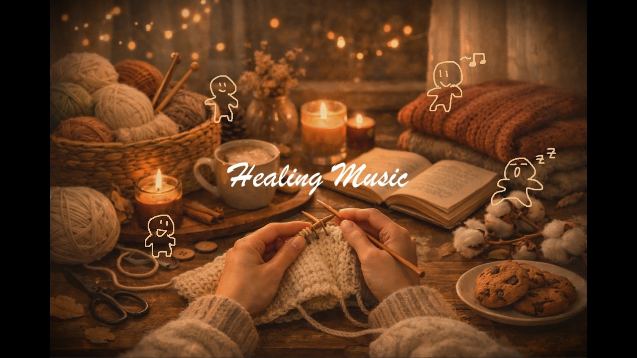 Cozy Knitting Healing Music | Calm Melody for Yoga & Meditation (&acute;▽`ʃ♡ƪ)