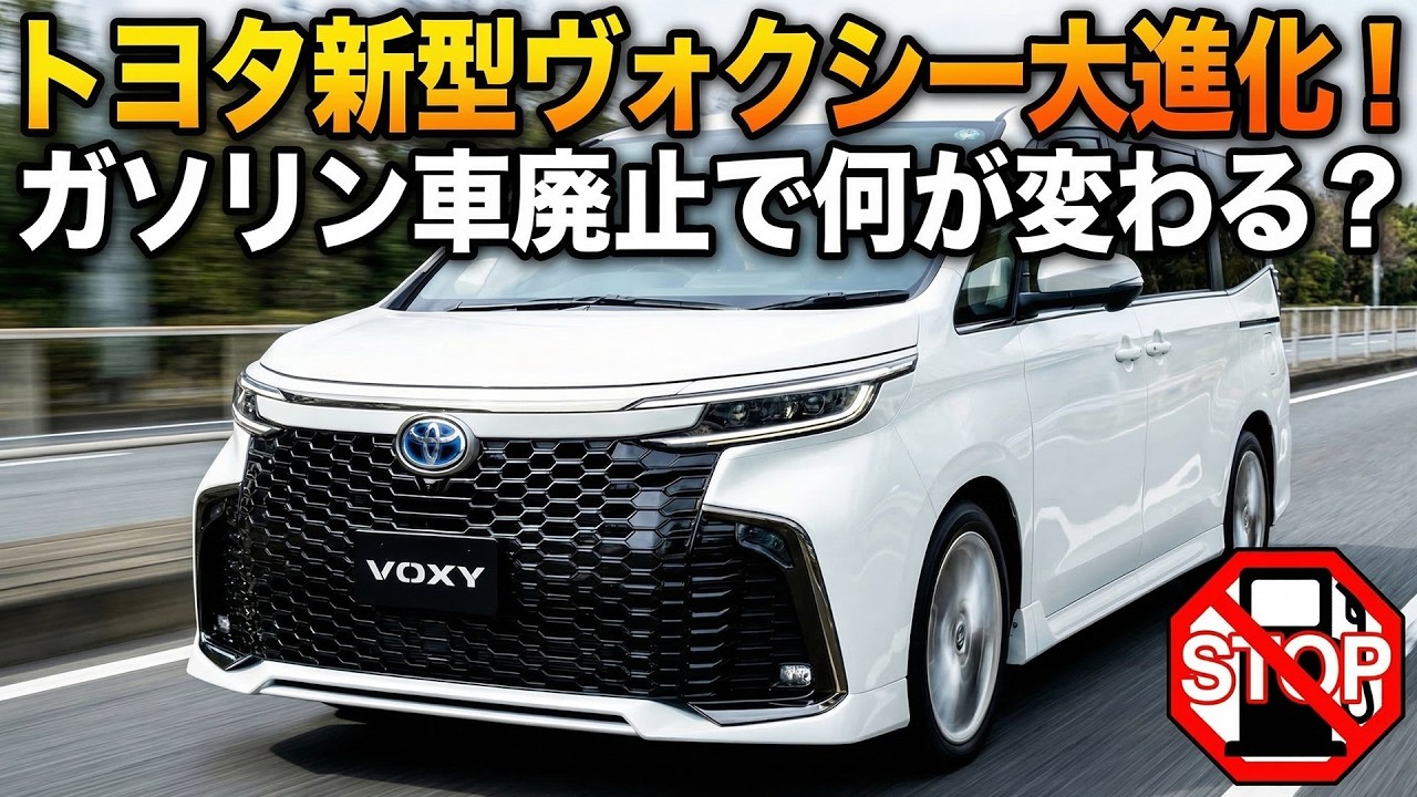 【2026年最新】トヨタ新型ヴォクシー大進化！ガソリン車廃止で何が変わる？