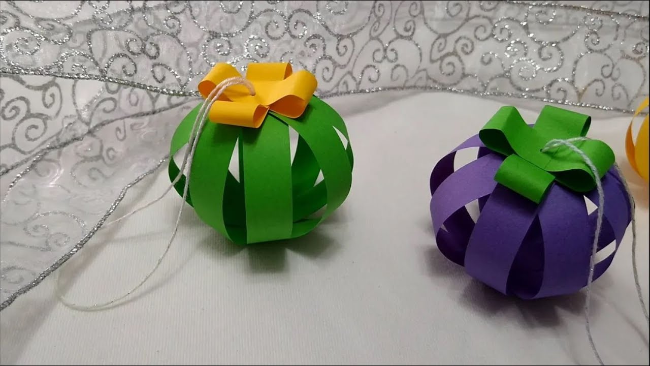 Bombka z papieru, zabawa dla dzieci, wyroby z papieru, przedmioty z papieru, Origami