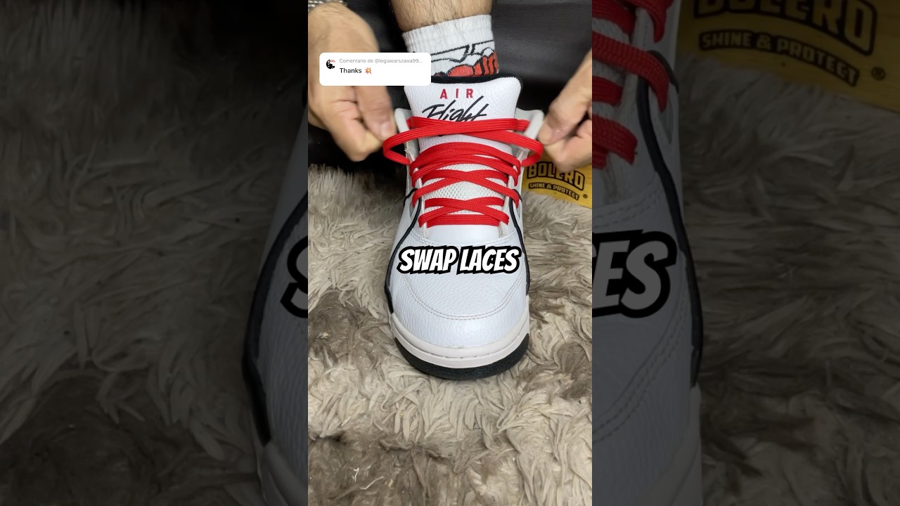 Nike air  FLIGHT 89 laces Swap How to laces #lacestyles #shoelaces