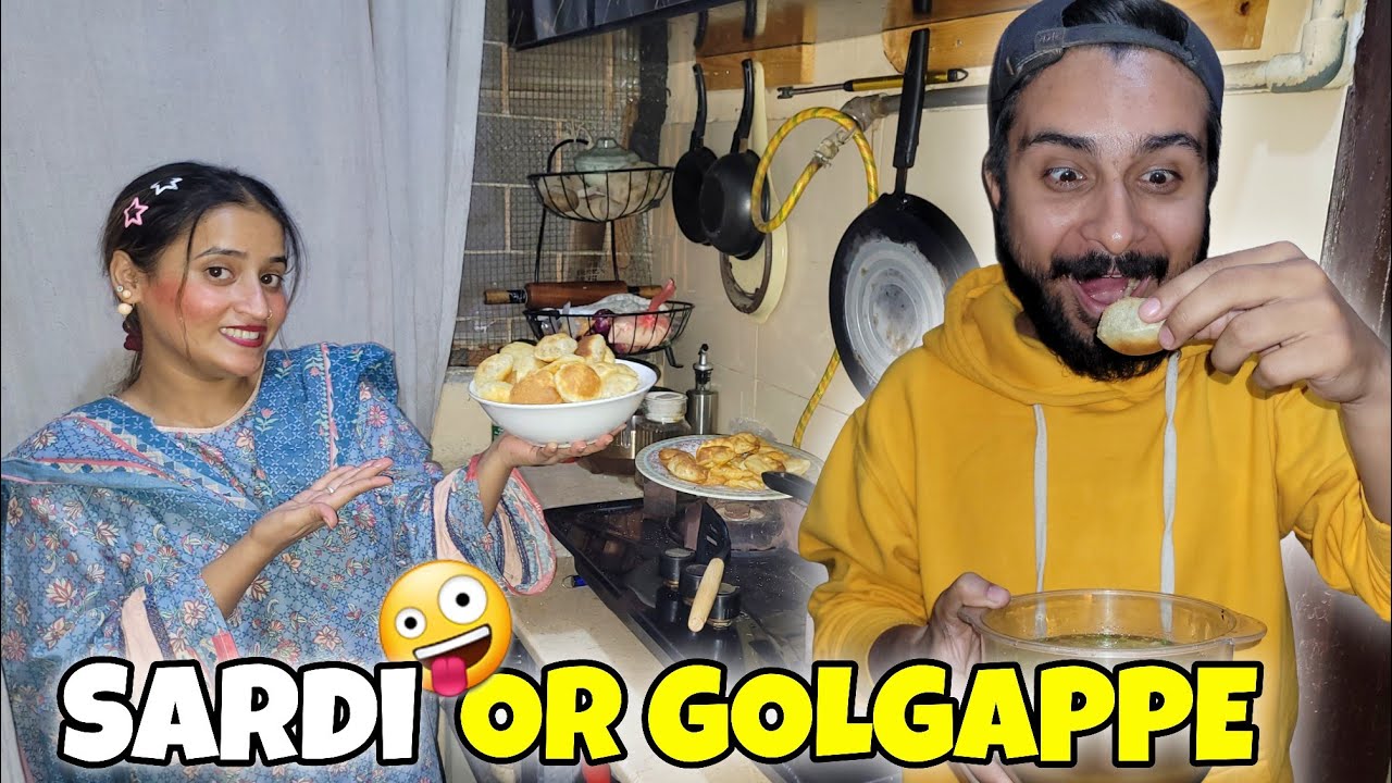 Sub say zada Husband nay khaya 🤣 | Pani Puri | Sardi or Golgappe Haya 😍 