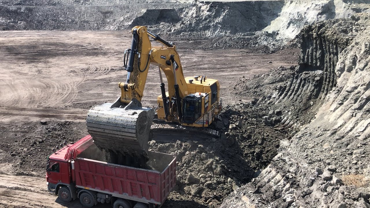 Caterpillar 6015B Excavator Loading Trucks - Sotiriadis Brothers