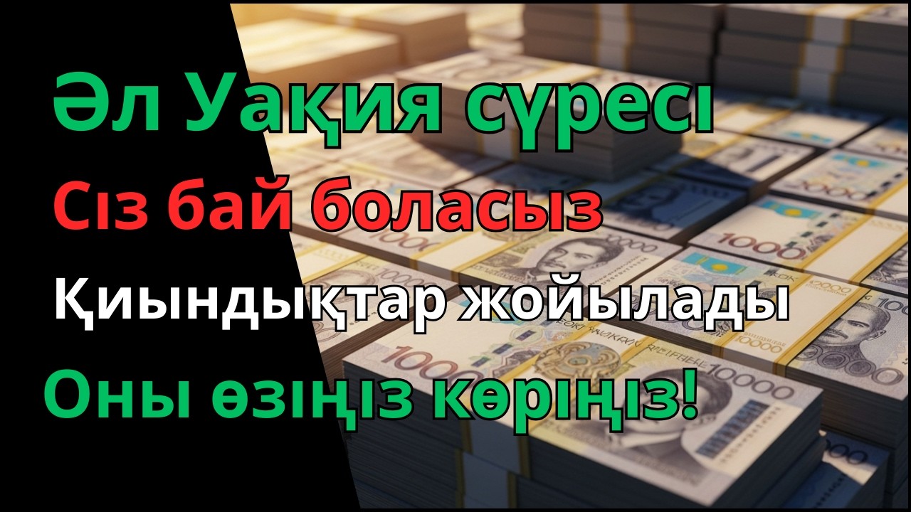 Бир жолу уксаңыз эле байлык чөнтөгүңүзгө агылат | Вакия сүрөсүнүн керемети!