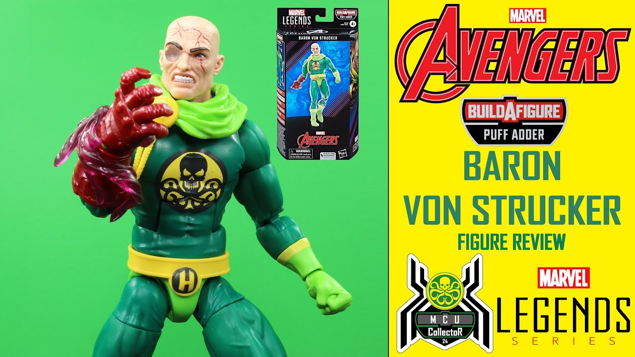 Marvel Legends BARON VON STRUCKER Hydra Avengers Puff Adder BAF Wave Figure Review