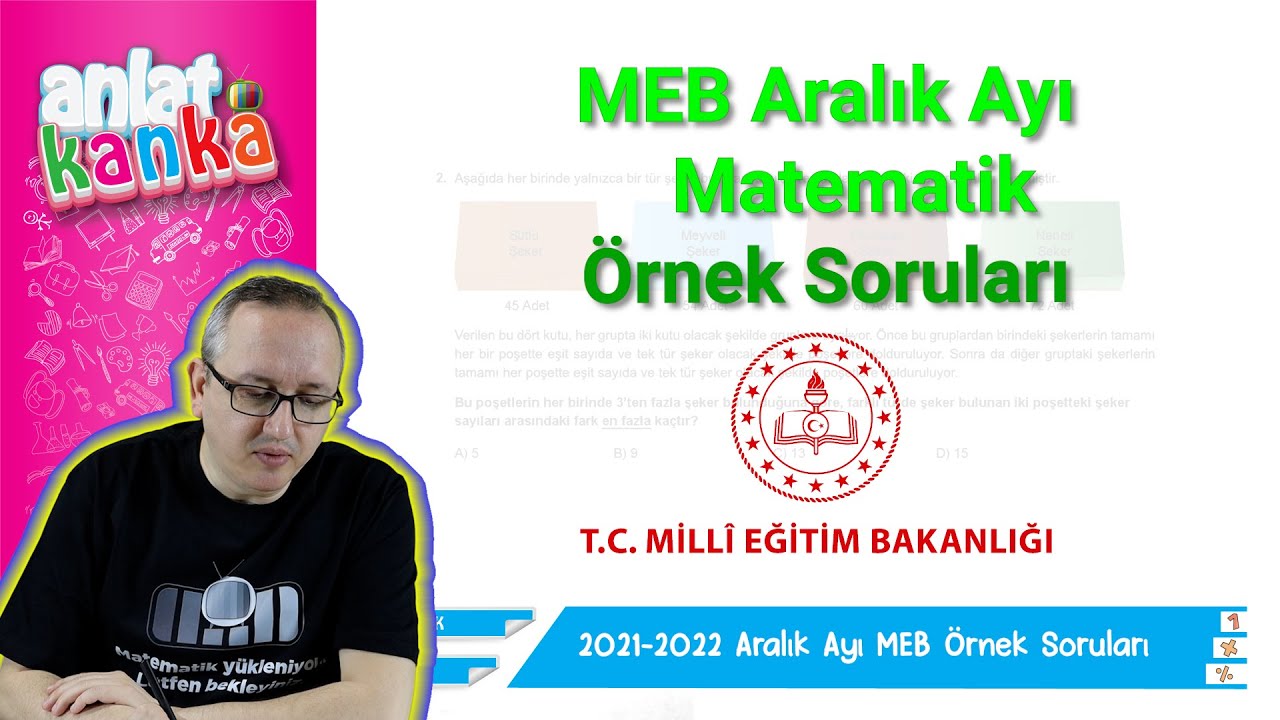 MEB ARALIK Ayı Örnek Sorular Matematik LGS 2022