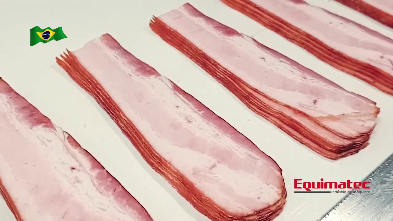 Fatiadora Industrial. Modelo: FT-250. Produto: Bacon - EQUIMATEC.