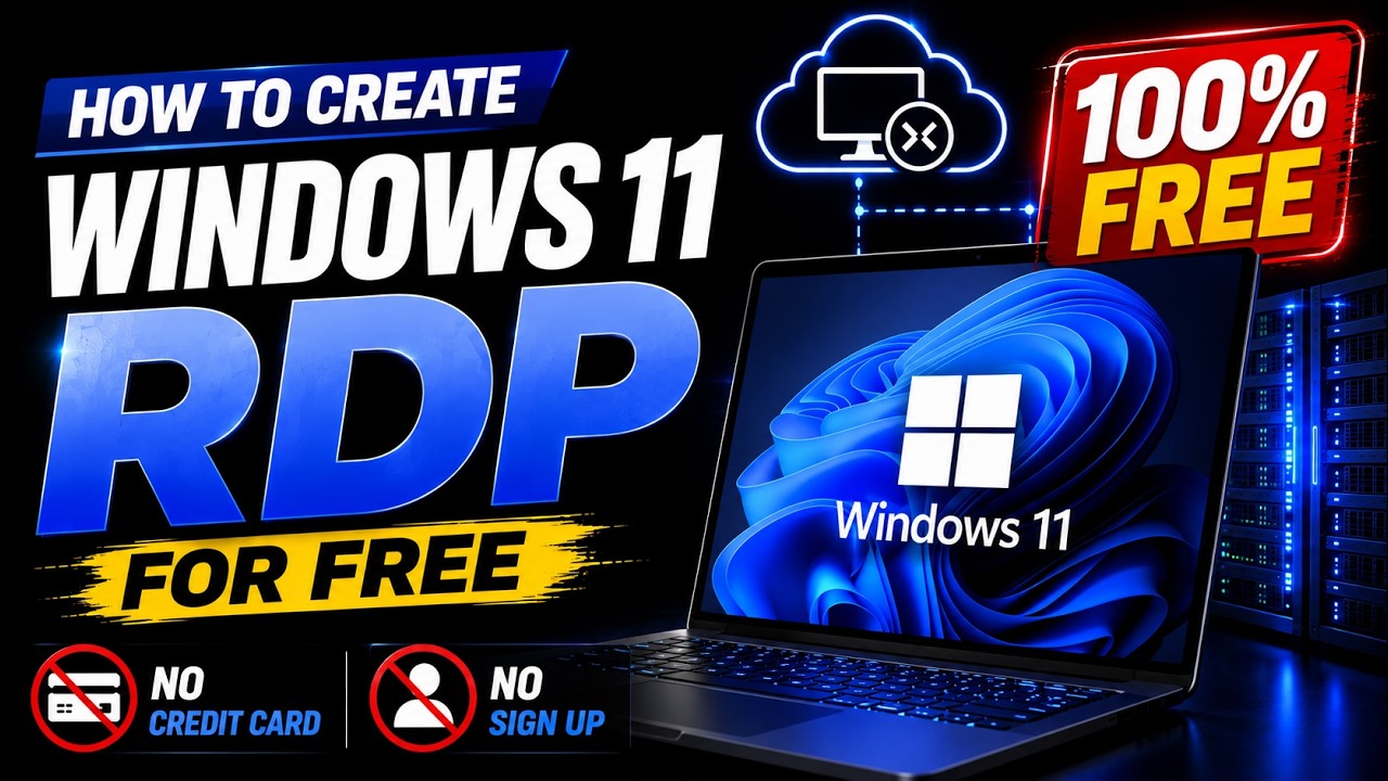 HOW TO CREATE WINDOWS 11 FREE RDP | FREE VPS | NO CREDIT CARD 🔥