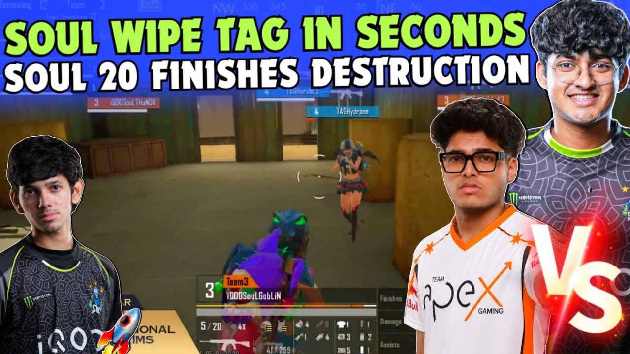 iQOOSouL 20 Finishes Destruction ✅ SOUL Wipe TAG in Seconds 🥶 Goblin Joker Domination 🔥 Team SouL 🚀