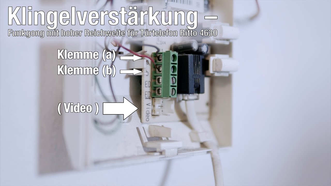 Klingelverstärkung – Funkgong mit hoher Reichweite für Türtelefon Ritto 4630