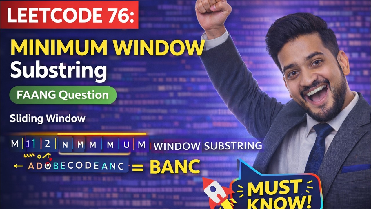 Leetcode 76 Minimum Window Substring | Java | Pattern 3 : Sliding Window
