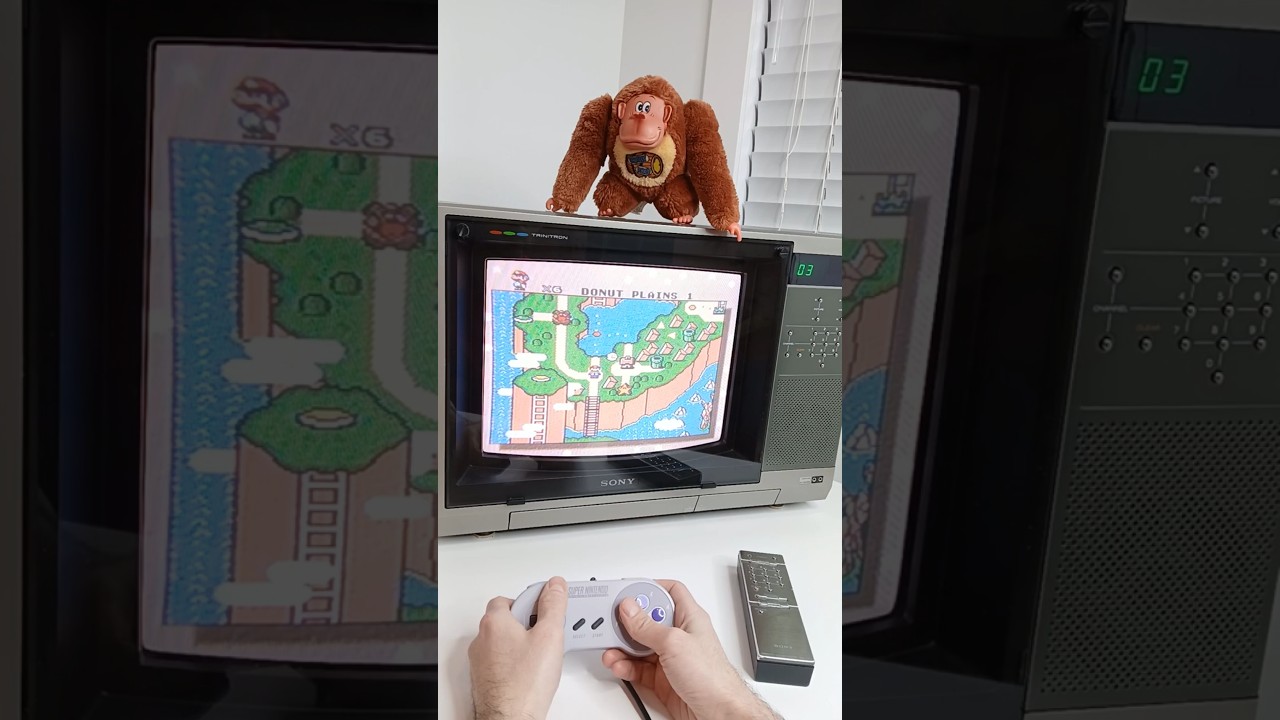 SNES Super Mario World - Donut Plains 1 - CRT Sony Trinitron - #retrogaming #crt #gameplay