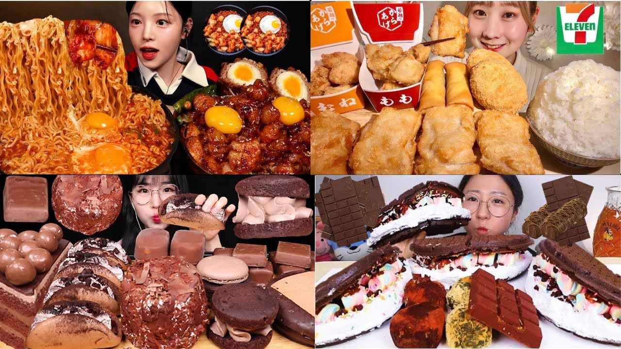4 EPIC Mukbangs in ONE Video 🍗🍫 | Spicy, Crispy & Super Sweet!&rdquo;