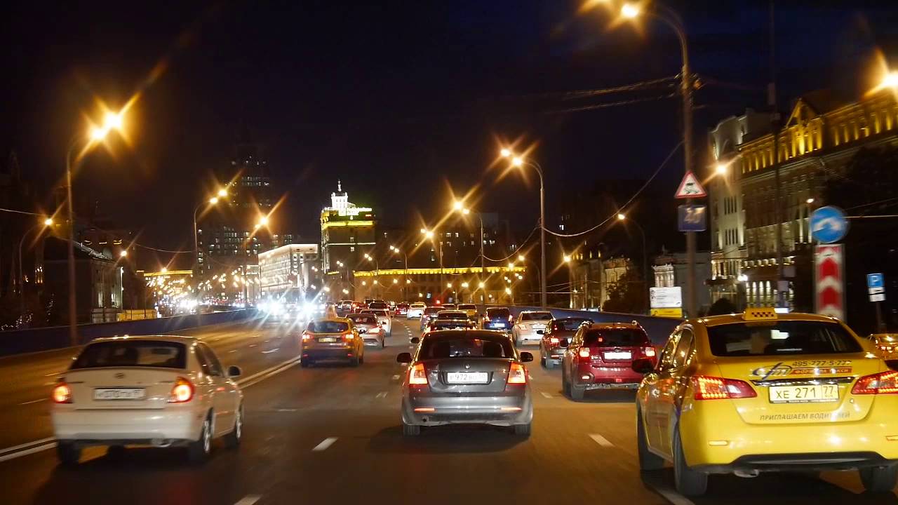 Москва, Садовое кольцо ночью 09-07-2016