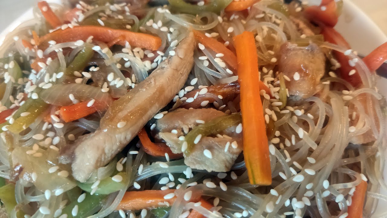 Light Chicken and Glass Noodle (funchoza) Salad