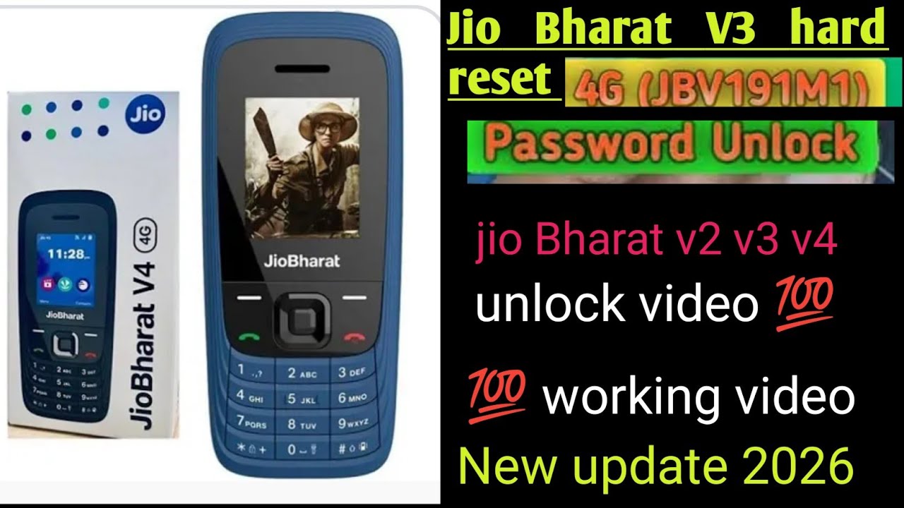 Jio Bharat V3 hard reset free flashing 