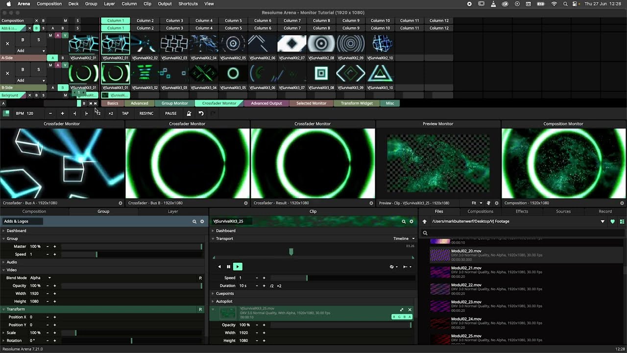 Resolume Arena Tutorial - Monitors