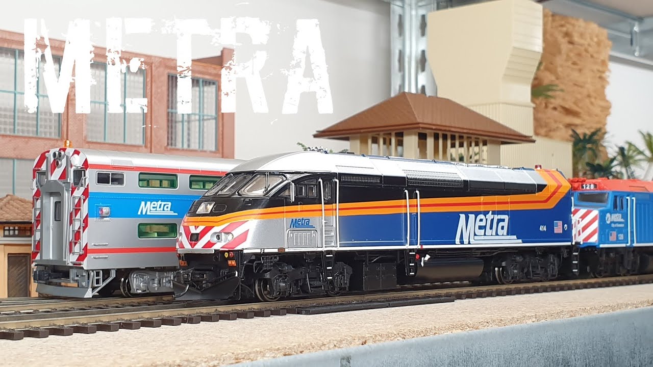 Metra - MP36PH-3S from True Line Trains, Kato Metra Cab Coach, Walthers F40PH