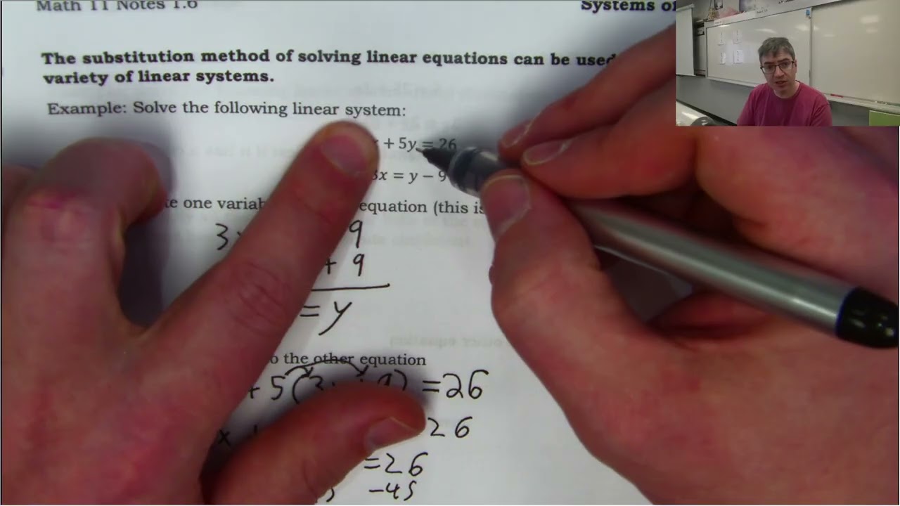 Math 11: Note 1.6 - Systems of Equations