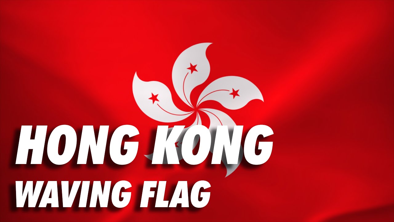 Hong Kong Waving Flag Free Stock Animation 4K Moving Wallpaper Background