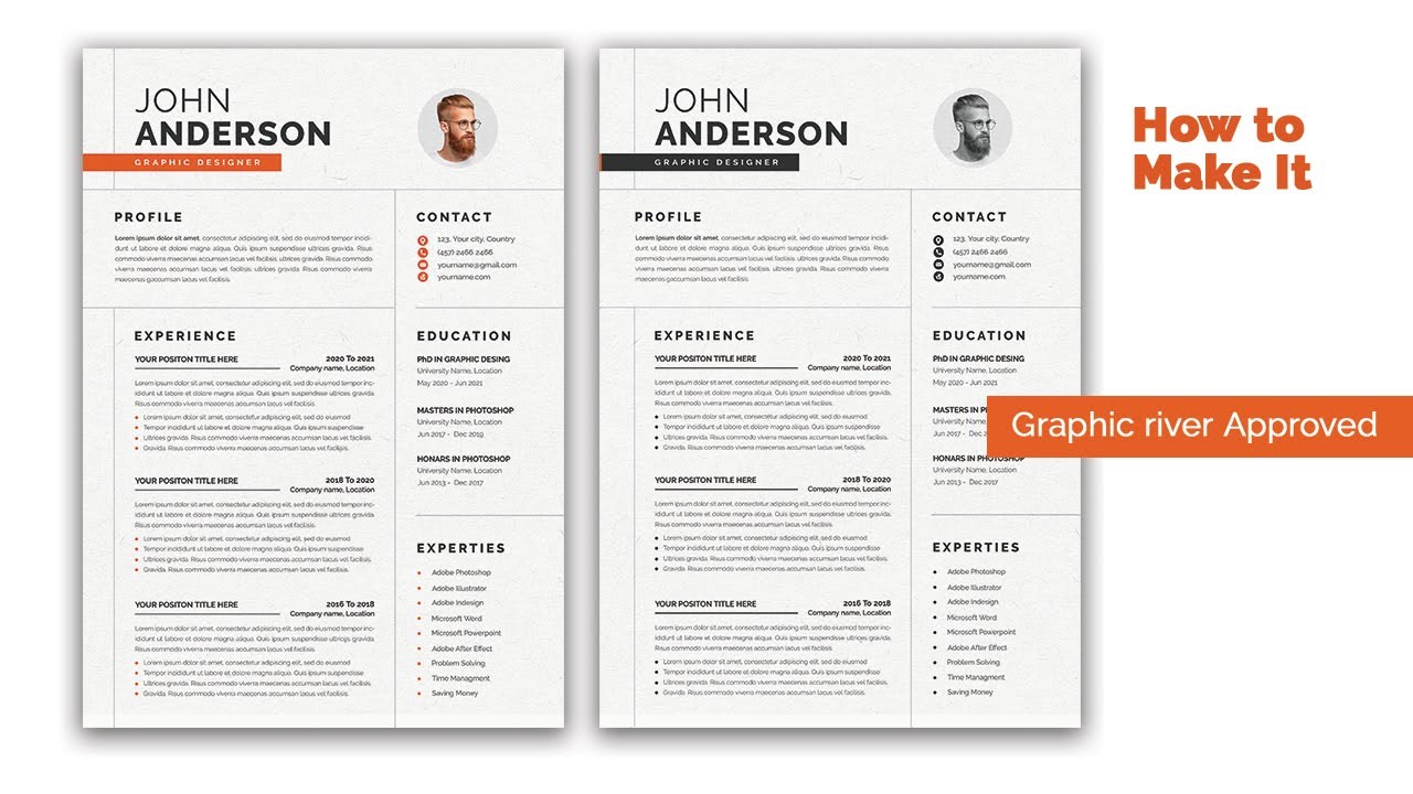How to Make A Resume Template Multi Page | Photoshop Tutorials