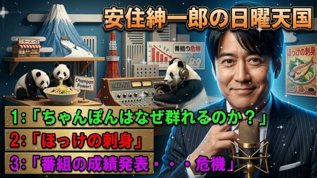 🆘 【爆笑神回】安住紳一郎がなりふり構わず命乞い!? 伝説の「番組の成績発表・危機」｜日曜天国 作業・睡眠・ドライブ用BGM