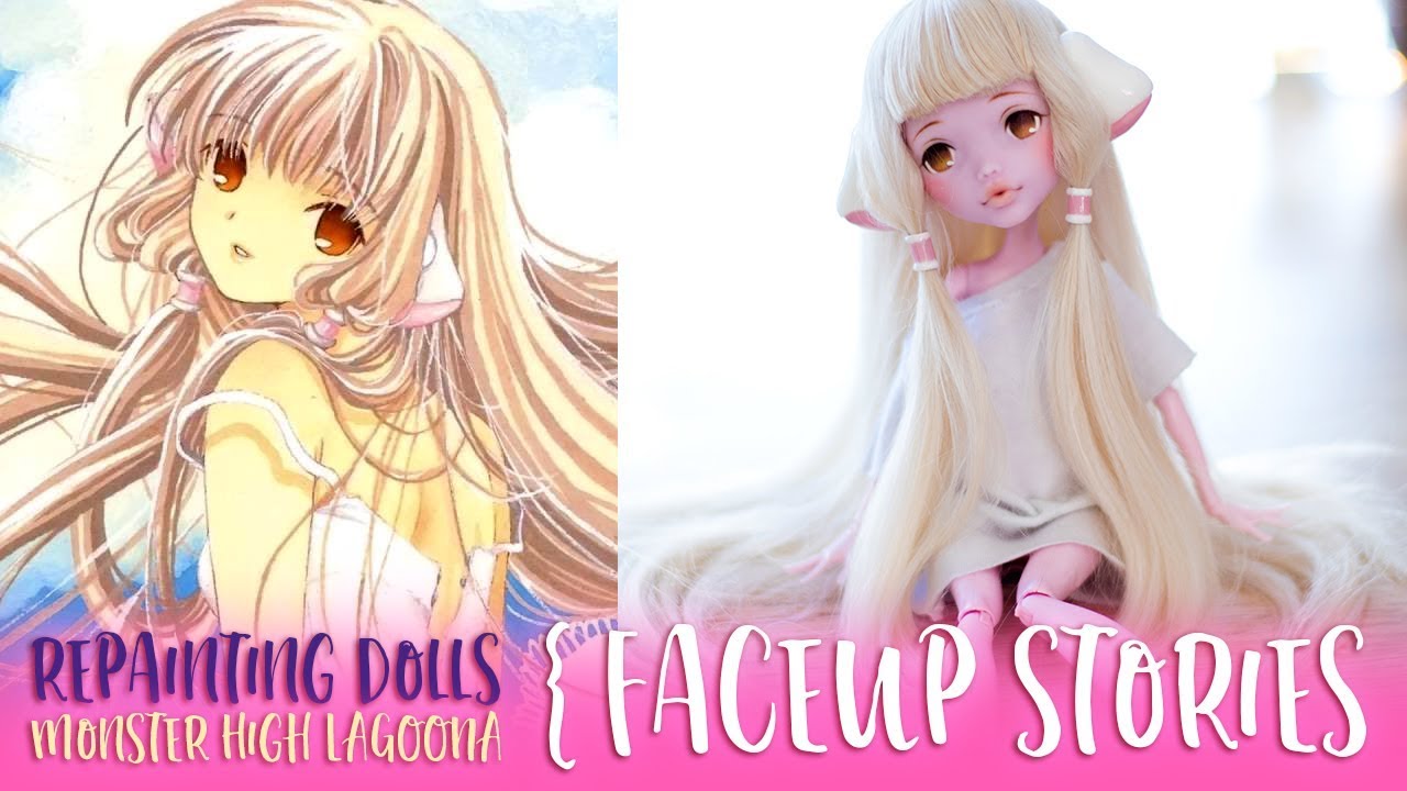 Repainting Dolls - Chobits Chii custom Draculaura - Faceup Stories ep.58