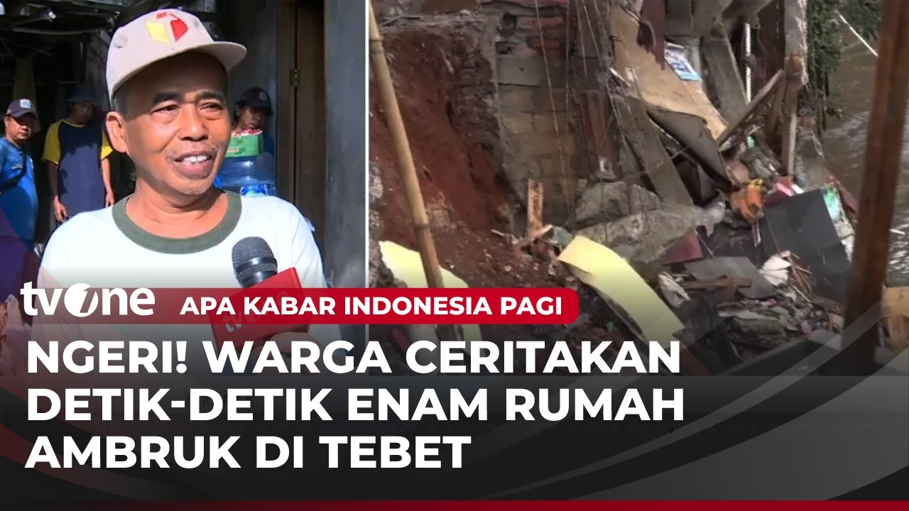 Detik-detik Longsor Rusak Enam Rumah di Tebet | AKIP tvOne