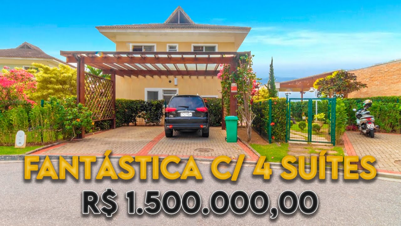 CASA C/ DECORAÇÃO DESLUMBRANTE 4 SUITES À VENDA NO RECREIO - MULLER IMOVEIS RJ TOUR CASAS