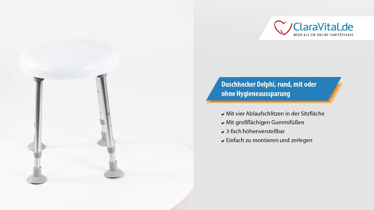 Runder Duschhocker Delphi bei ClaraVital