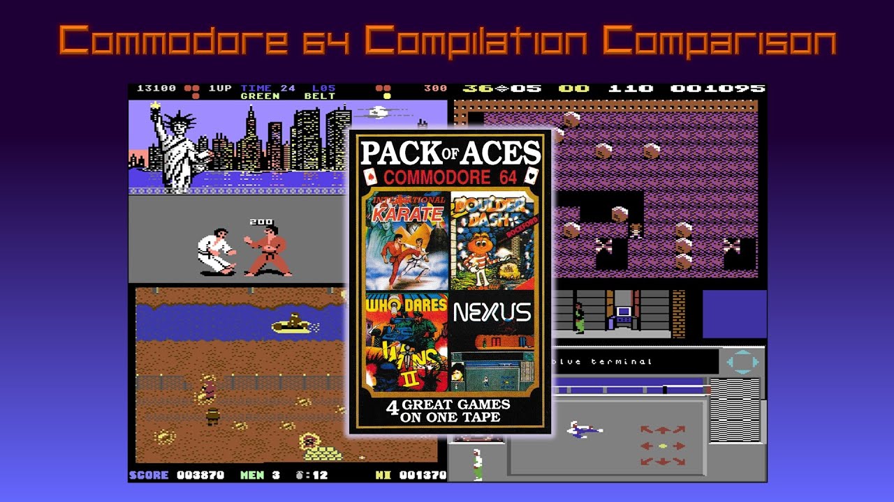 Commodore 64 Compilation Comparison: Pack of Aces (1990)