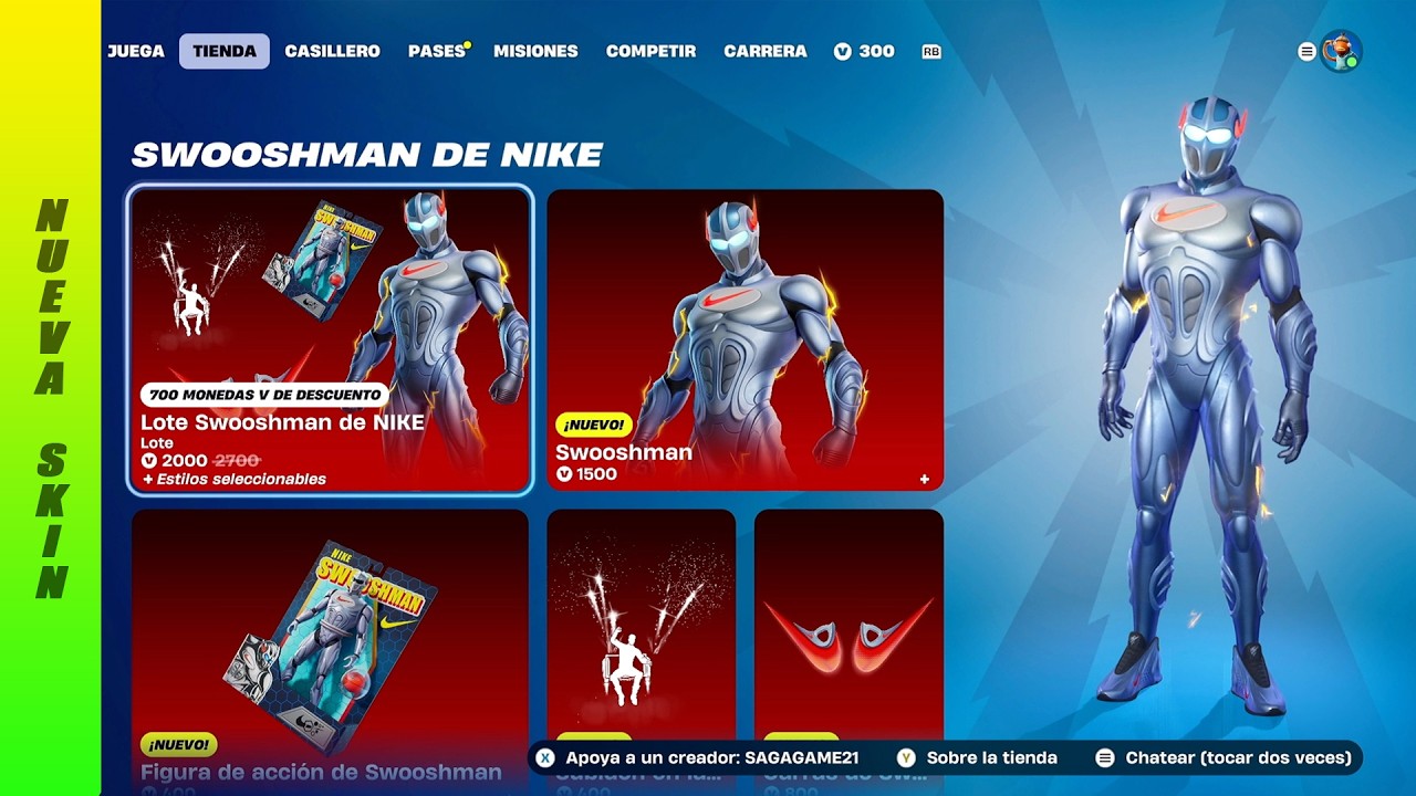 NUEVA SKIN *SWOOSHMAN DE NIKE* | NUEVA TIENDA de FORTNITE: 13 de FEBRERO 2026  🛒