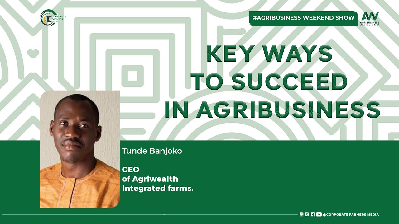 KEY WAYS TO SUCCEED IN AGRIBUSINESS | Tunde Banjoko, Ceo  Bofams Ltd.