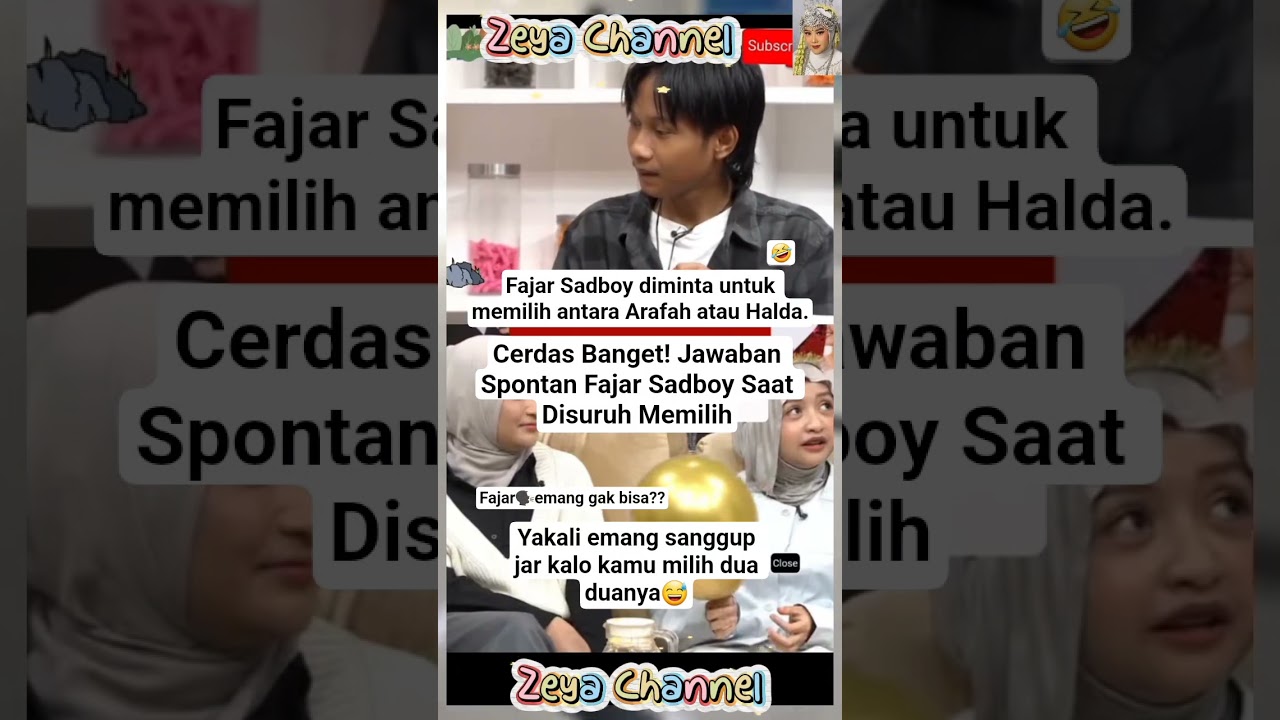 Filosofi 'Memilih' ala Fajar Sadboy🤣 